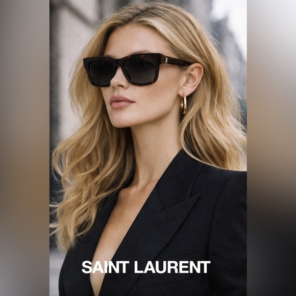 Saint Laurent Accessories - Saint Laurent SL M40 55mm Oversized Sunglasses Havana Brown NWT + Case